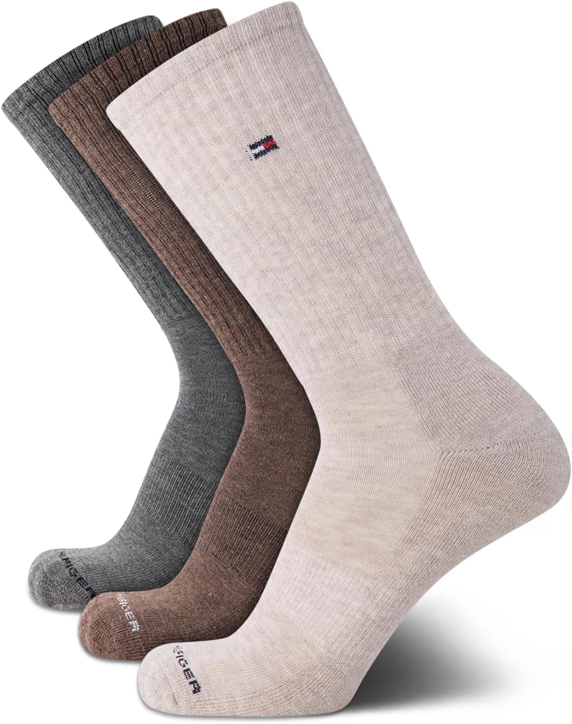 

Мужские спортивные носки Tommy Hilfiger - носки Cushion Crew (3 шт.), Brown Assorted