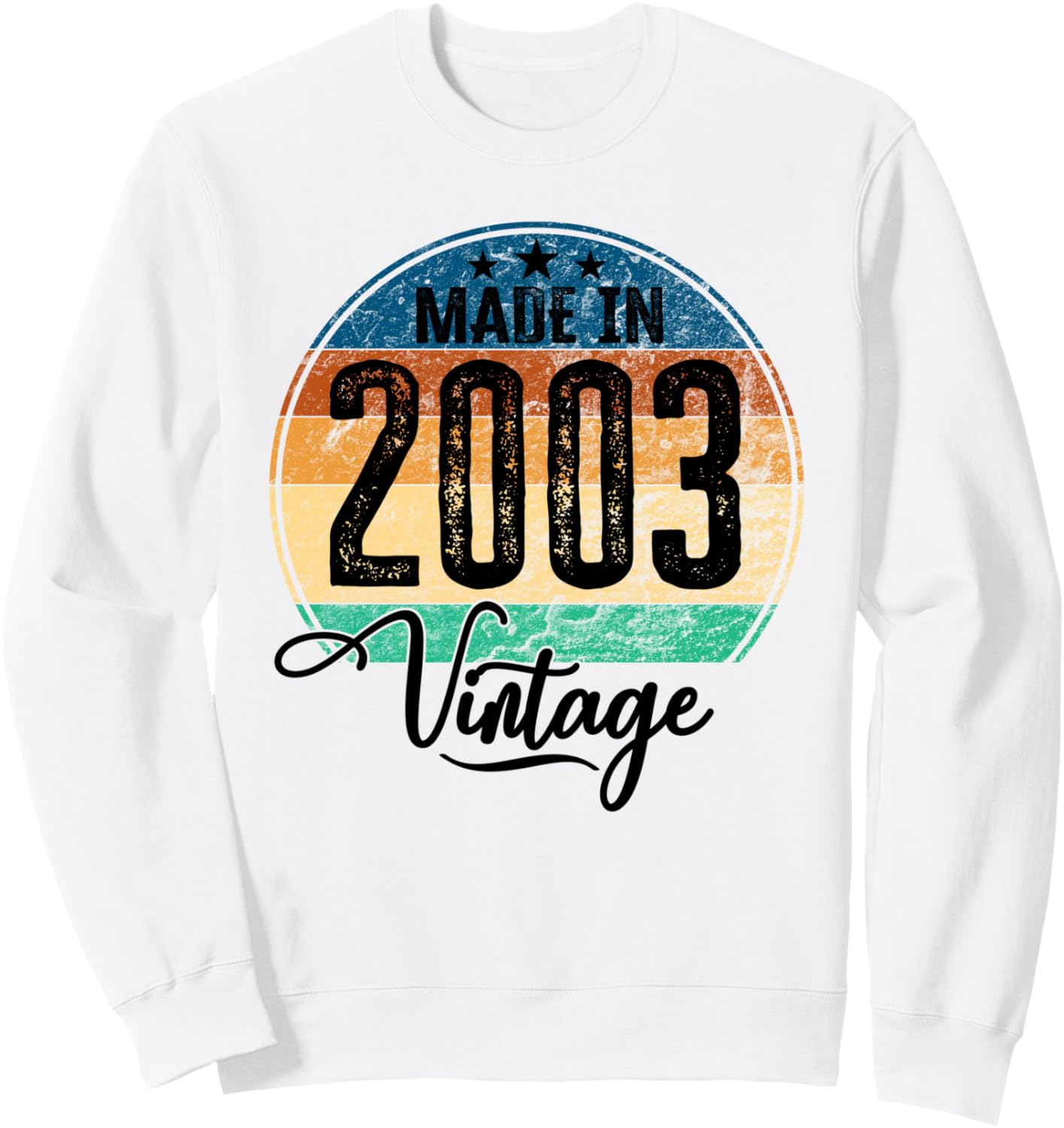 

Винтажная толстовка на день рождения 2003 года Kattos - Happy Birthday 2003, белый