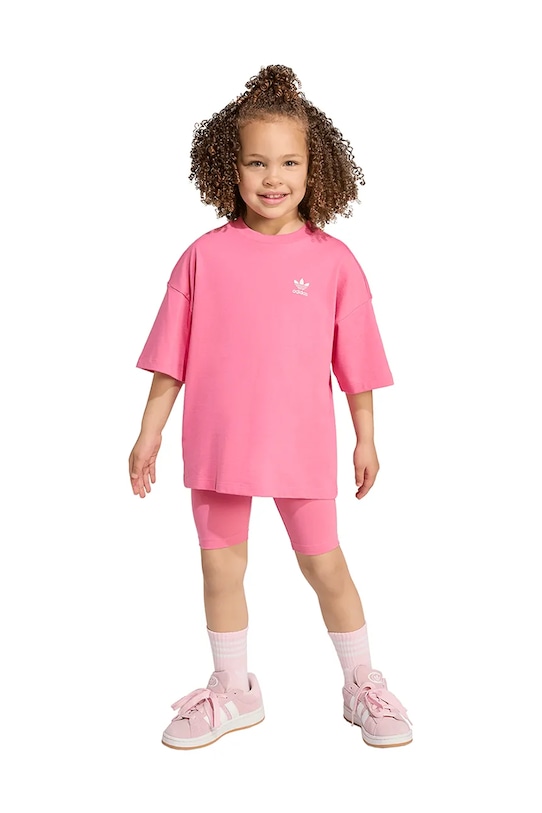 

Детский хлопковый комплект Adidas Originals, розовый