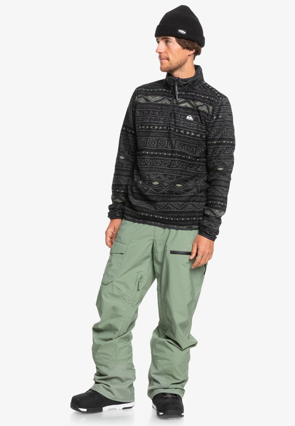 

Флисовый джемпер AKER HZ FLEECE Quiksilver, черный