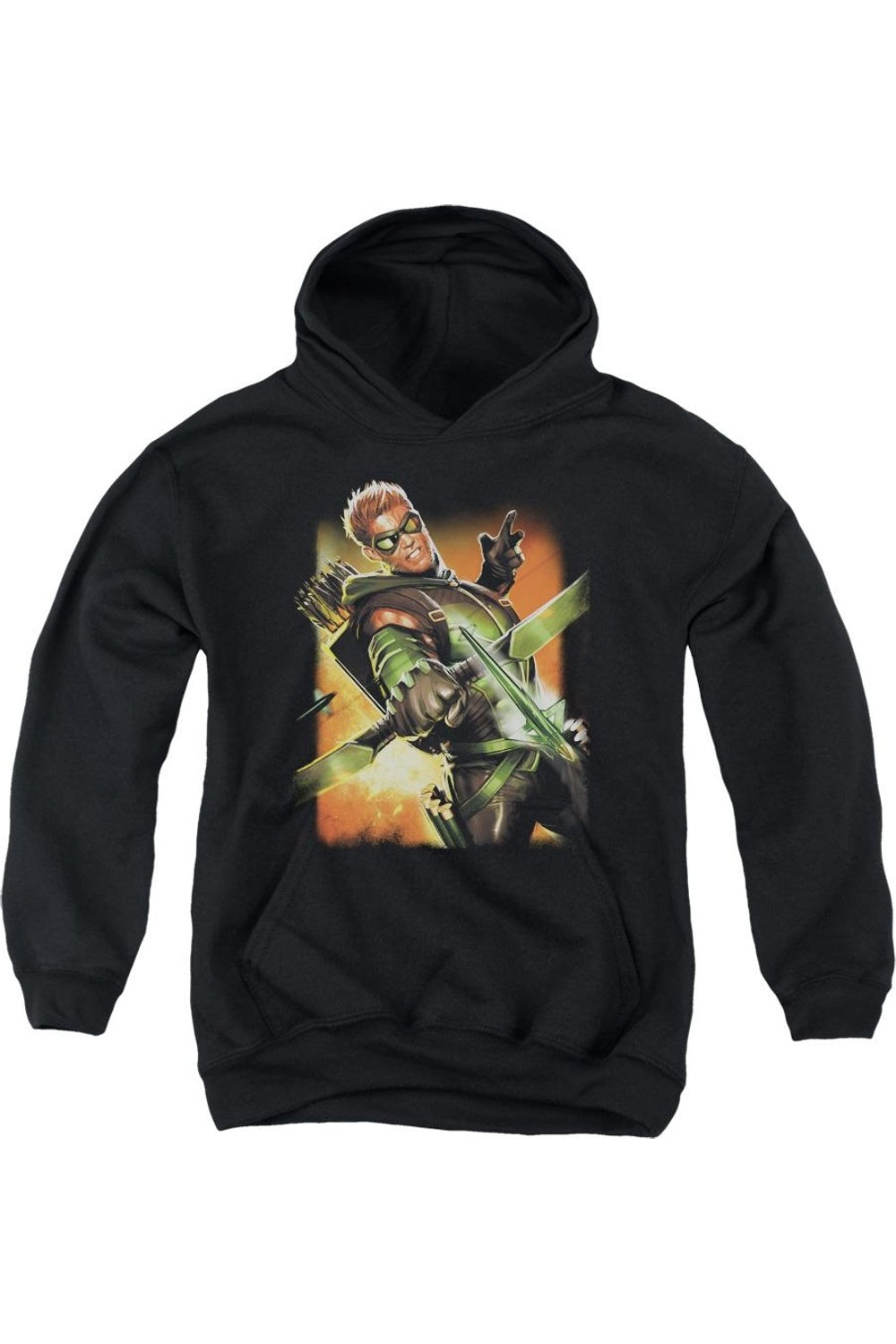 

Толстовка с капюшоном Green Arrow из Лиги справедливости Америки №1 для молодежи Gildan