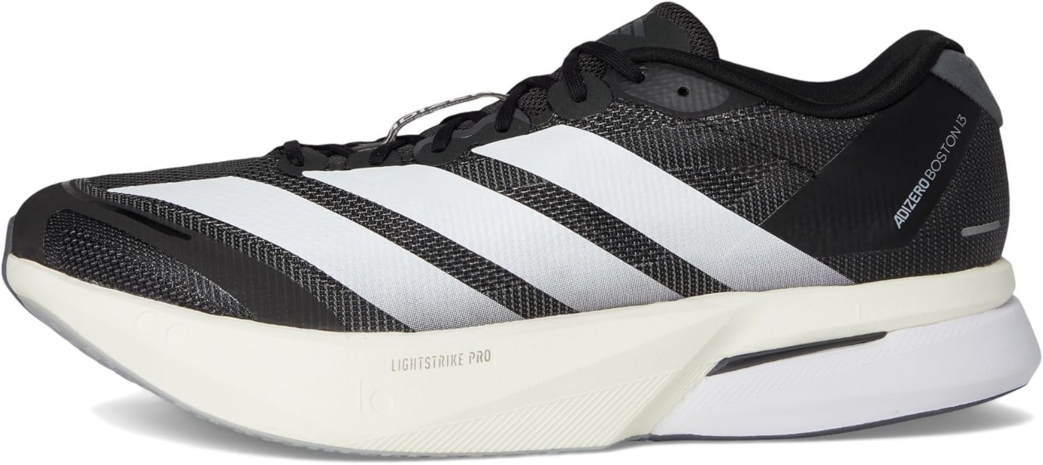 Мужские кроссовки adidas Adizero Boston 13, белый/черный/серый — фото 4