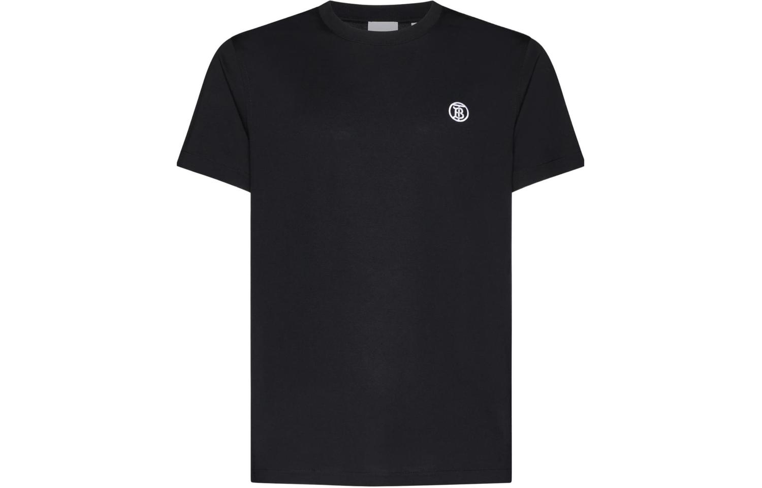 

Футболка с вышитым логотипом Burberry, черная