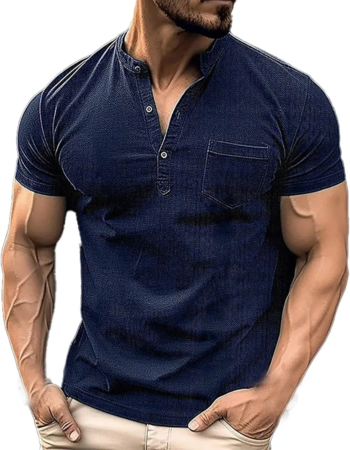 

Мужская футболка с коротким рукавом и карманом