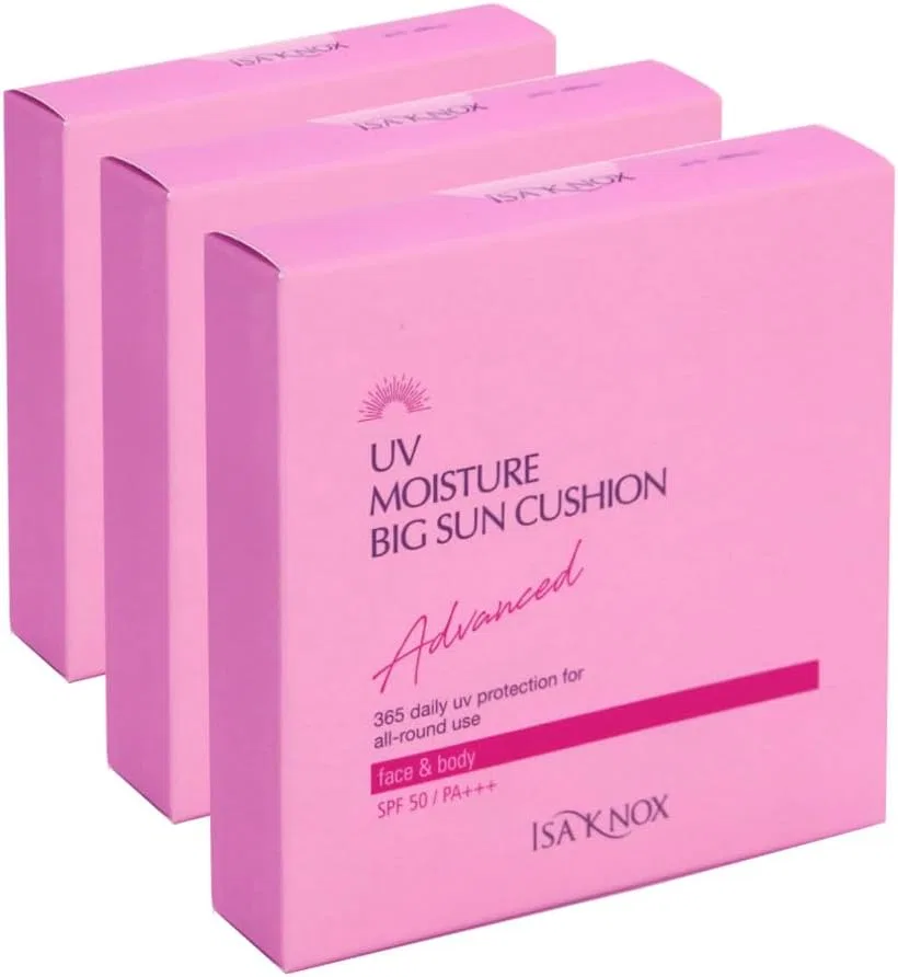 Солнцезащитный кушон Isanox UV Moisture Big Sun Cushion SPF50 PA+++, 23 г, набор из 3 шт