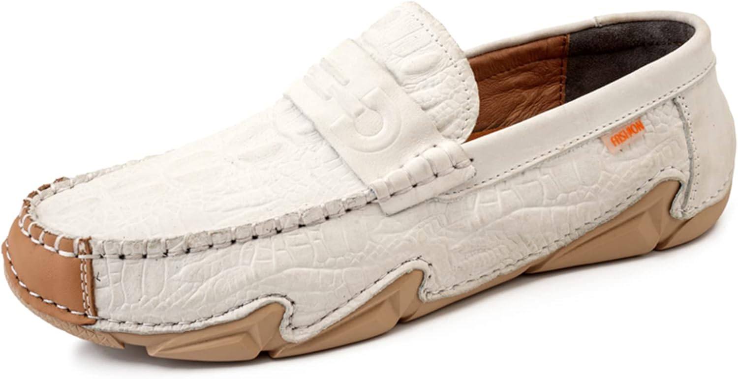 

Мужские лоферы Abborora, модные повседневные туфли-слипоны для мужчин, пенни-лоферы, белый