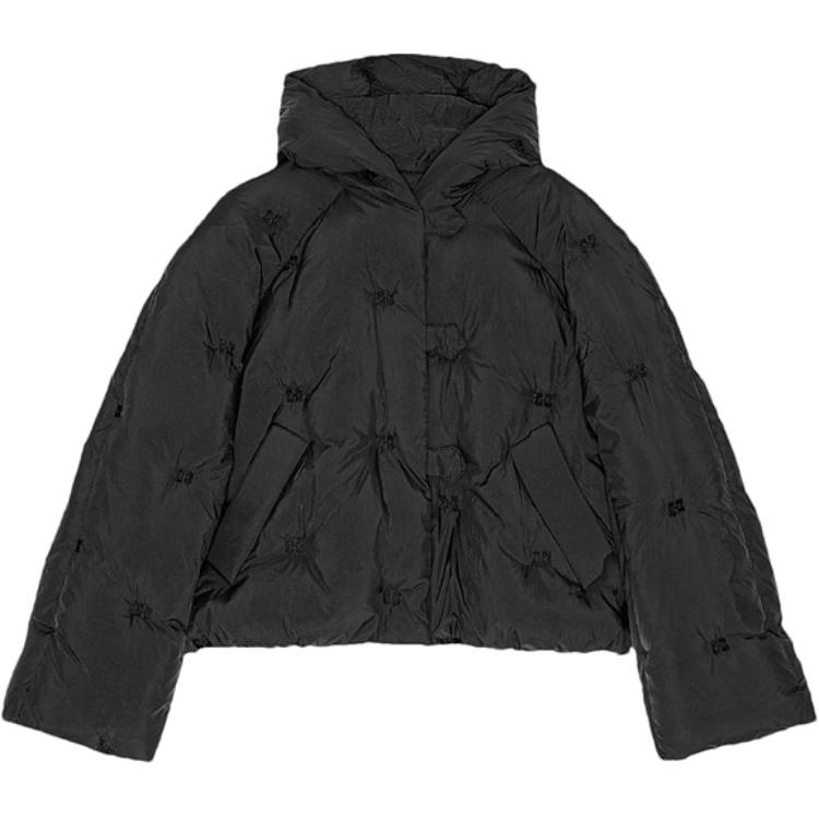 

GANNI Короткая пуховая куртка, Black