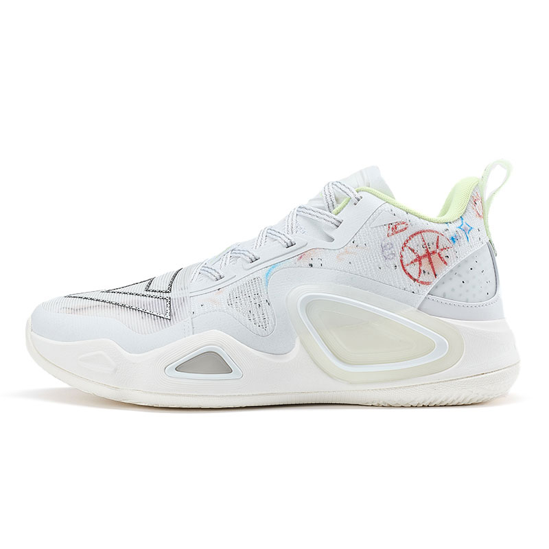 

PEAK Баскетбольные кроссовки Tai Ji2.0 Lightweight Rebound Low-Top мужские, белые, зеленые