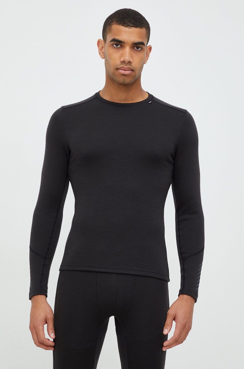 

Функциональный лонгслив из хлопка LIFA MERINO Helly Hansen, черный