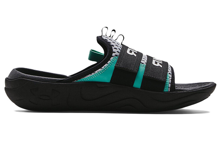 UA Лунный Новый год шлепанцы мужские черные/серые Under Armour — фото 2