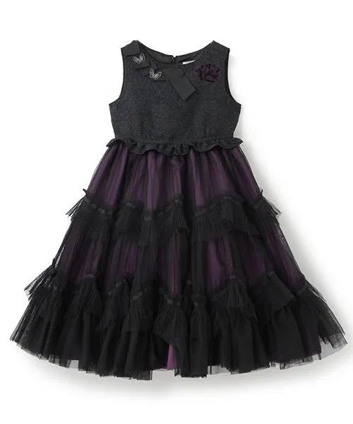 Детское платье с косажем ANNA SUI mini чёрное