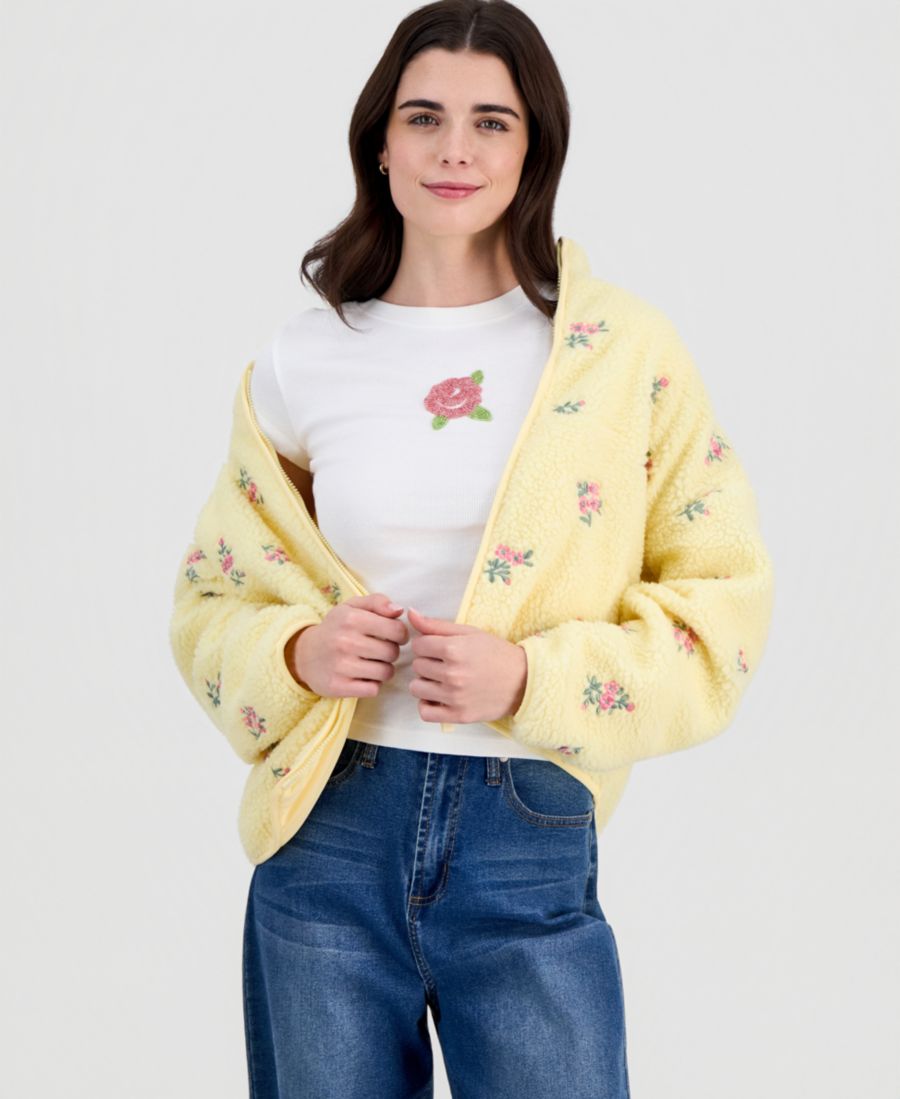 Легкая флисовая куртка для подростков Sincerely Jules, Double Cream Floral — фото 3