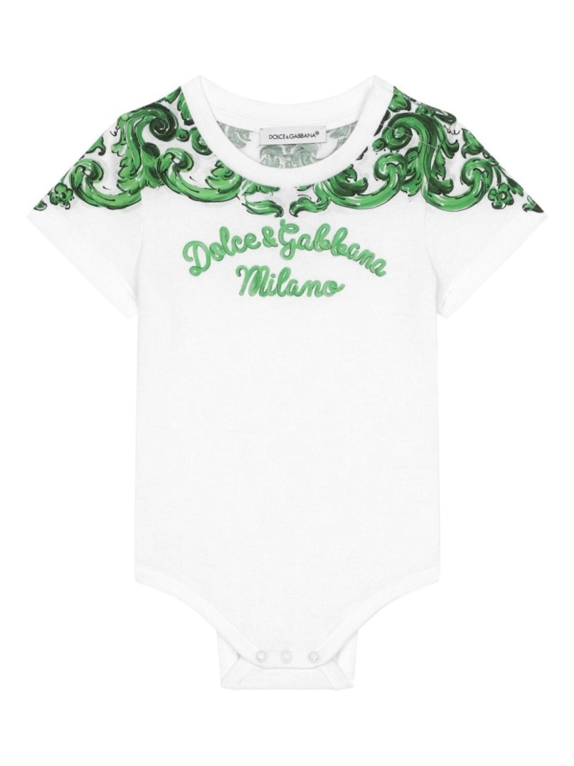 

Dolce & Gabbana Kids боди с принтом Majolica, белый