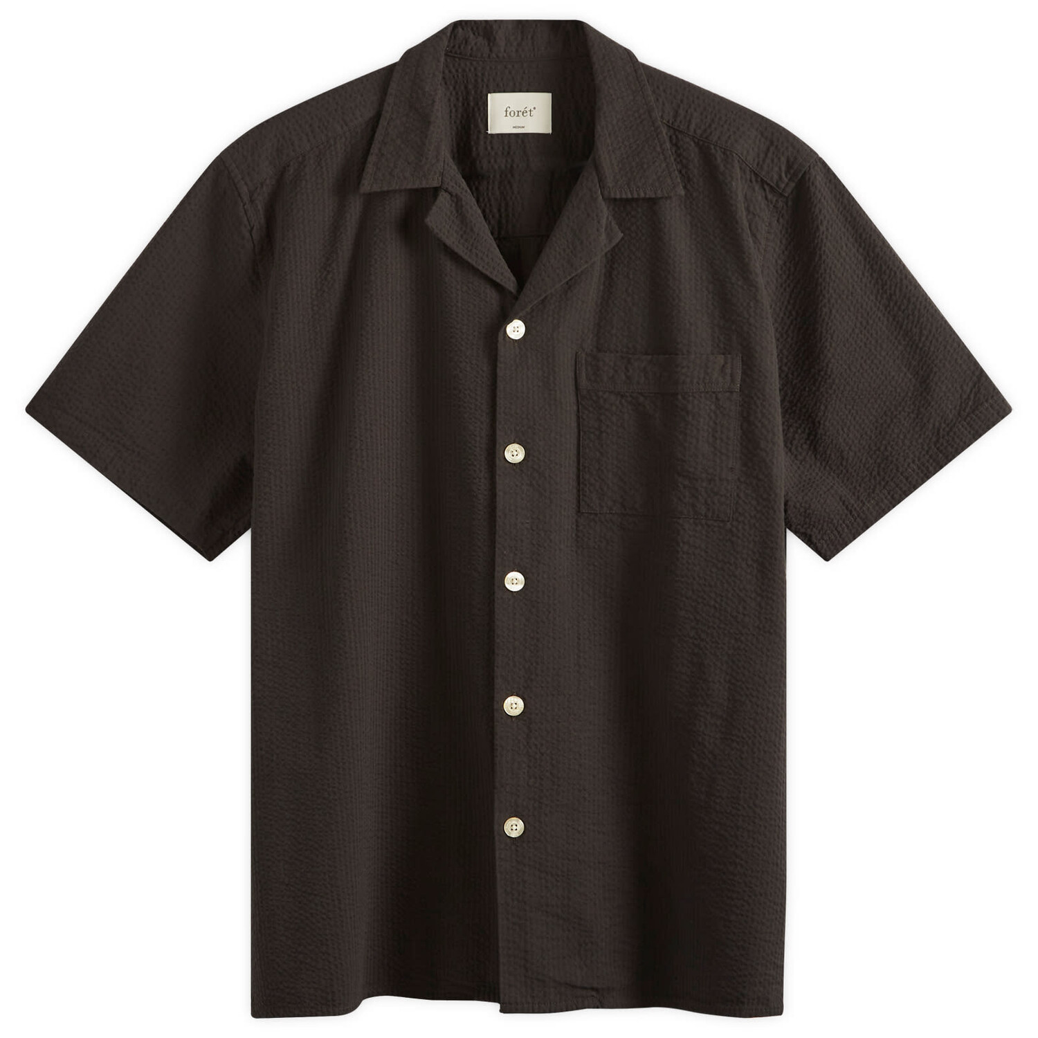 

Рубашка Foret Hush Seersucker Vacation Shirt, цвет Washed Black