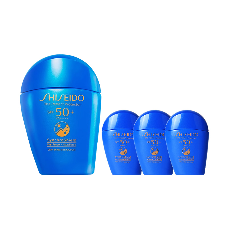 SHISEIDO ZISHENGTANG крем-солнцезащитный Blue Chubby набор из 4 шт 50мл+15мл*3 защита от ультрафиолета — фото 2
