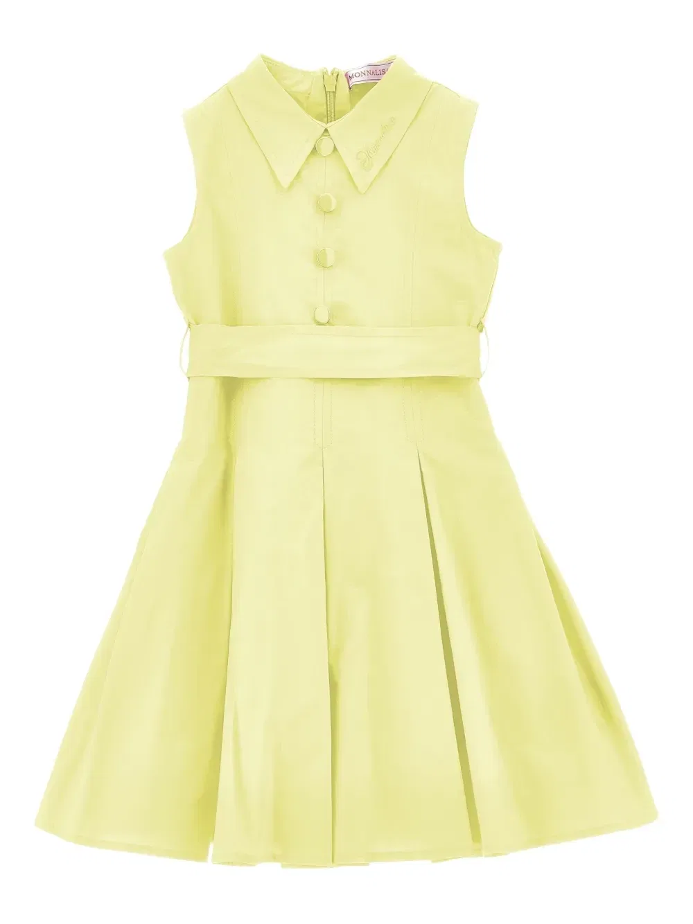 Платье с декоративными пуговицами Monnalisa, желтый