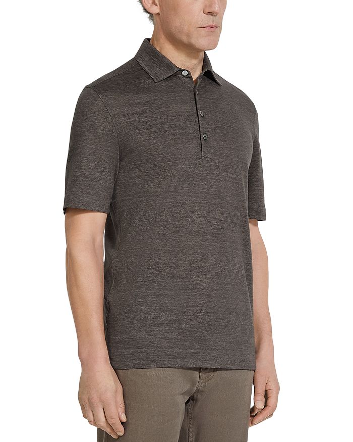 

Oasi Lino Поло из льна Regular Fit ZEGNA, коричневый/бежевый