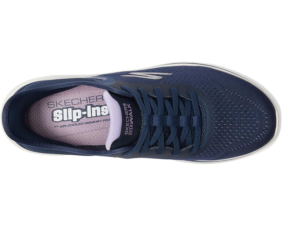 Кроссовки SKECHERS Performance Go Walk 7 Valin Hands Free Slip-Ins, цвет Navy/Lavender — фото 2