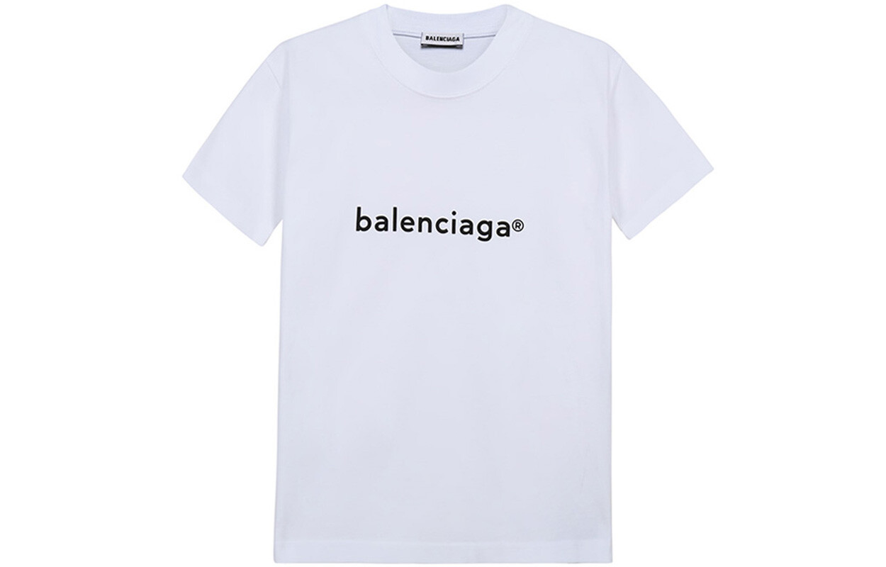 

Футболка женская Balenciaga с логотипом и короткими рукавами, белый