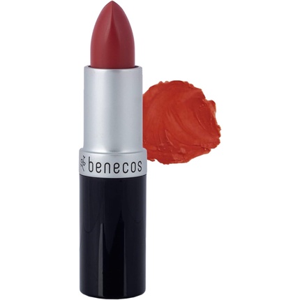 

Natural Cosmetics Мерцающая губная помада с органическим маслом жожоба и органическим пчелиным воском 4,5 г, мягкий коралл Benecos