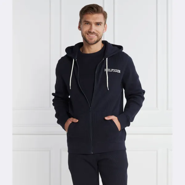 Толстовка обычного кроя на молнии во всю длину Tommy Hilfiger, синий — фото 2