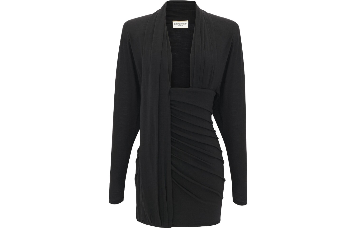 

Платье с длинными рукавами женское черное Saint Laurent