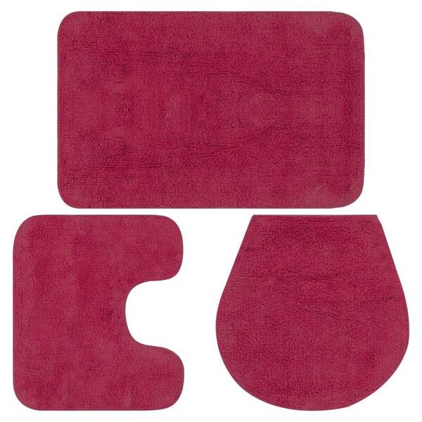 

Коврик для ванной vidaXLn-Set 296041 (3 шт), 50x0,1x78 см, розовый