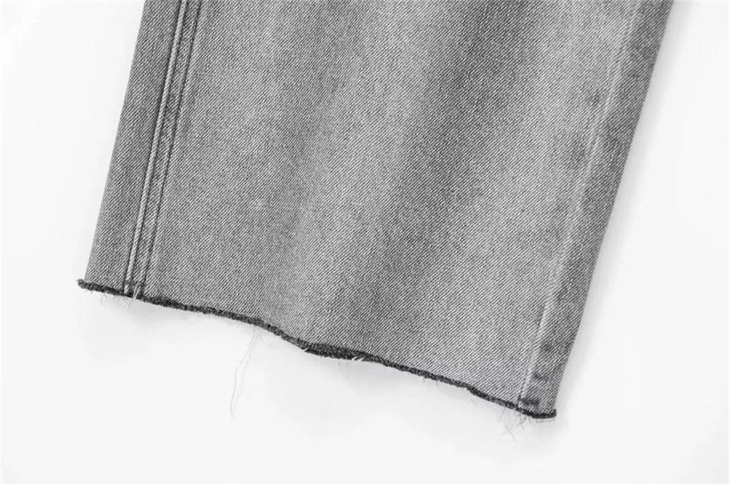 Женские классические джинсы Wide Leg с пятью карманами в мягком дениме для расслабленного повседневного образа — фото 4