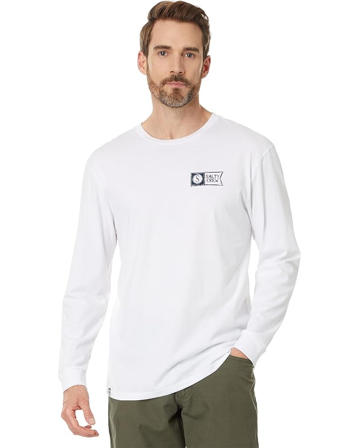 

Лонгслив Salty Crew Sketchy Alpha Premium Long Sleeve Tee, белый