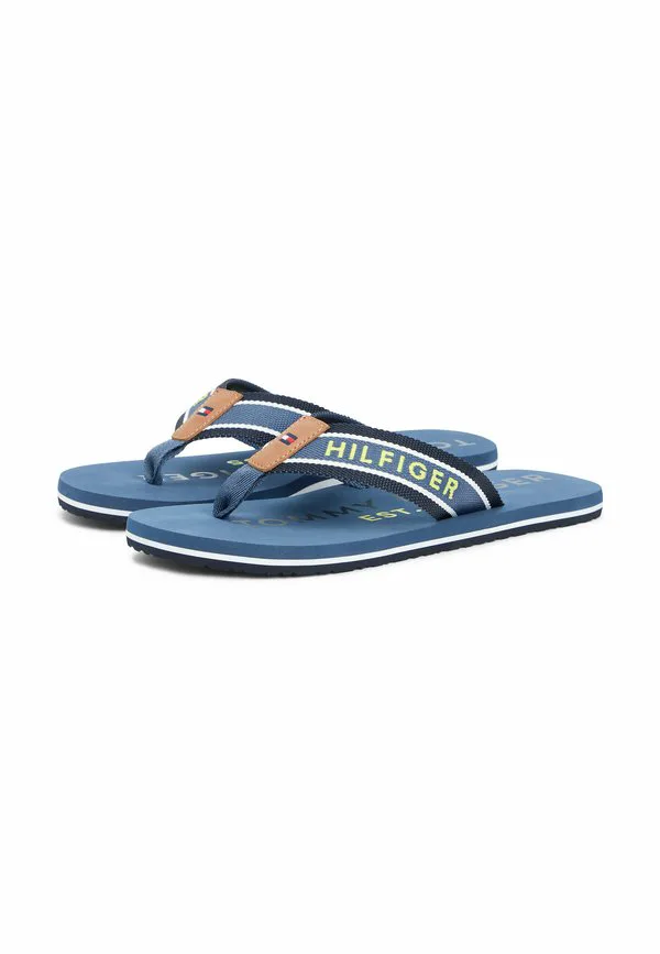 Сандалии с т-образным ремешком и логотипом Tommy Hilfiger, Aegean Sea — фото 2
