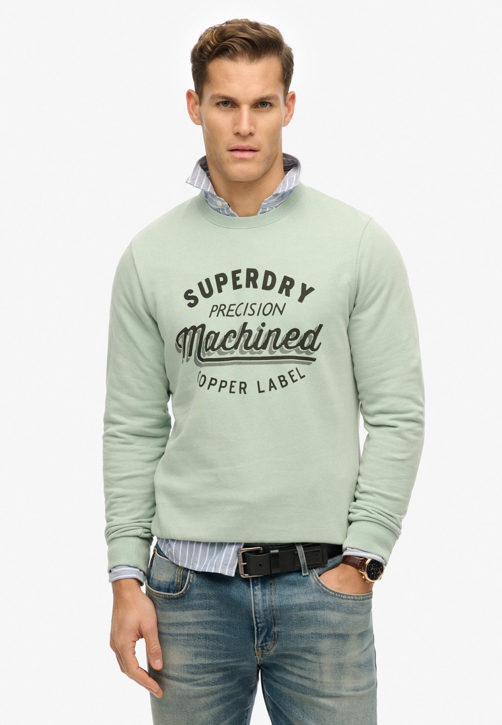 

Толстовка VINTAGE WASH CREW Superdry, зеленый