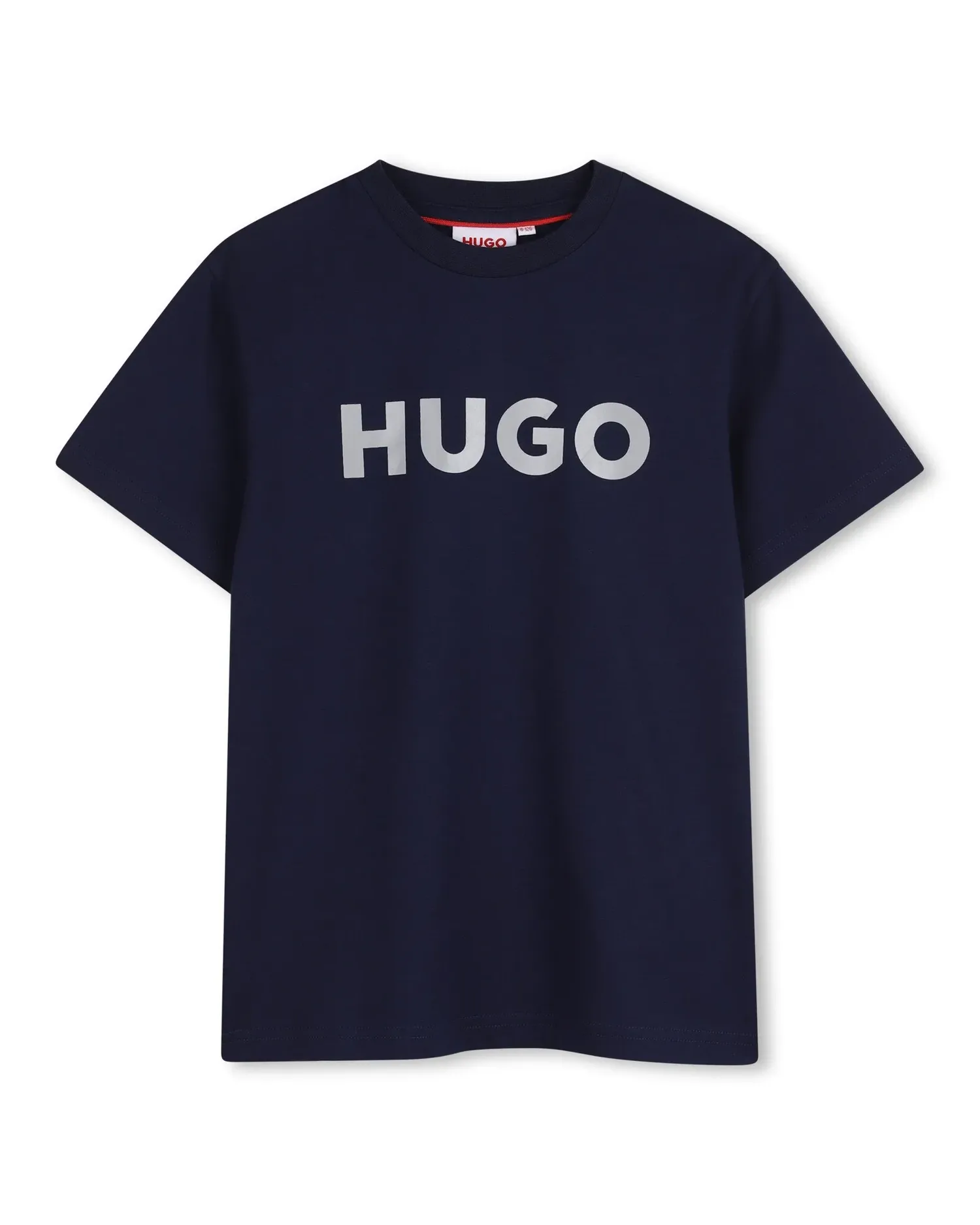 Футболка для мальчика с короткими рукавами с рисунком спереди из хлопка Hugo, Natural