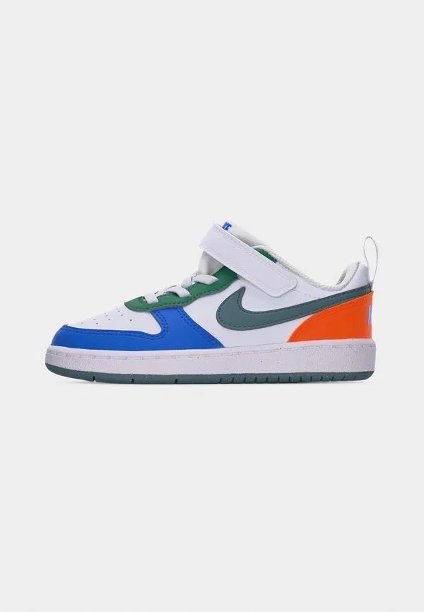 Кроссовки court borough recraft Nike Sportswear, White/Mineral Slate/Malachite/Blue Crystal/Total Orange — фото 2