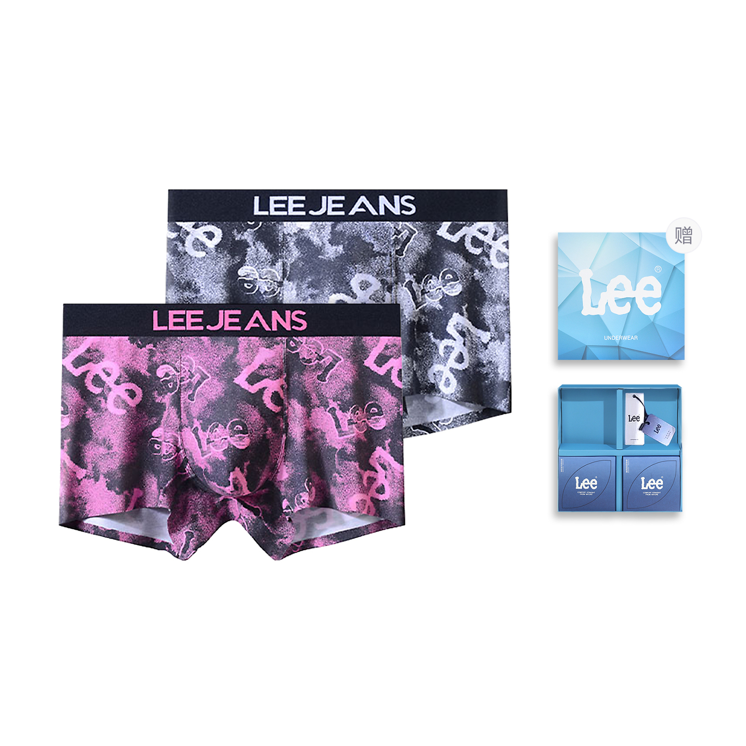 

Edge Color 3.0 трусы подарочные наборы мужские 2 шт Lee, черный