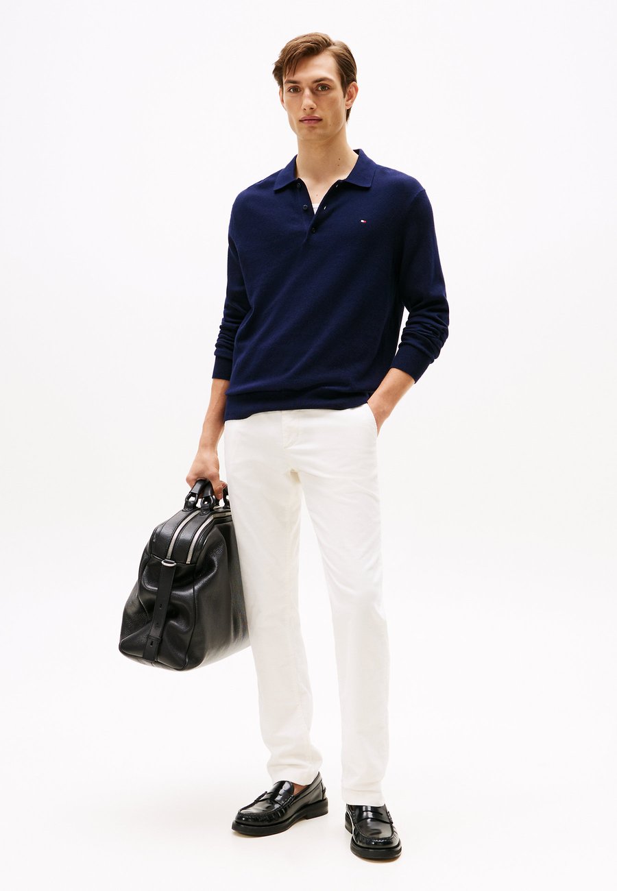 Поло Tommy Hilfiger PIMA ORG CTN CASHMERE LS POLO, Desert Sky/Dark Blue — фото 2