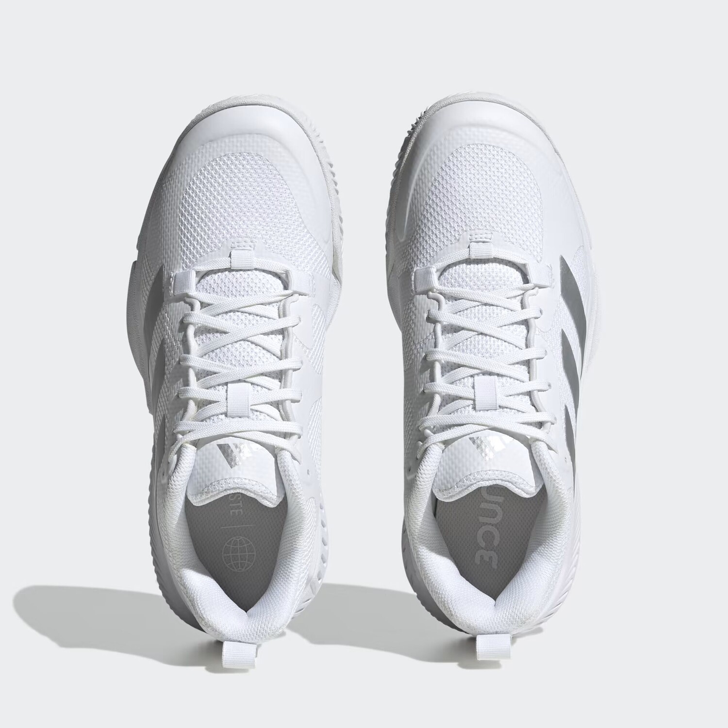 Кроссовки Court Team Bounce 2.0 Adidas, цвет Cloud White/Silver Metallic/Grey One — фото 4