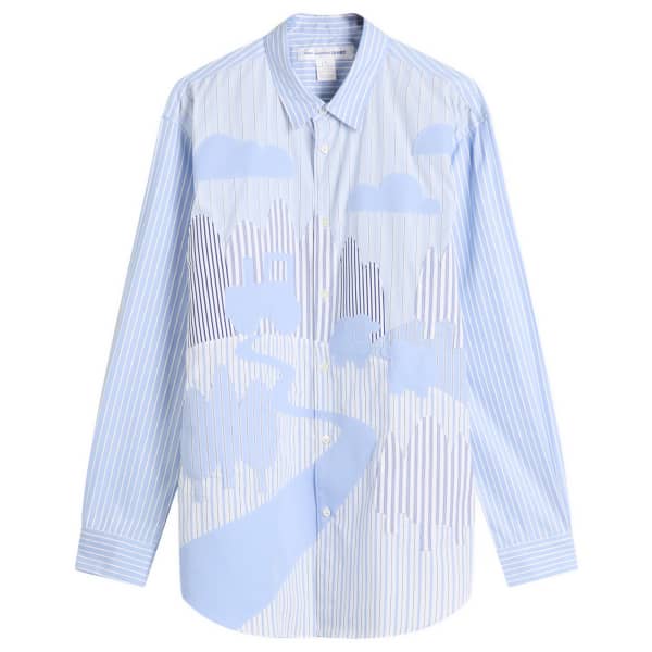 

Рубашка в полоску Yd Comme Des Garçons Shirt, синий