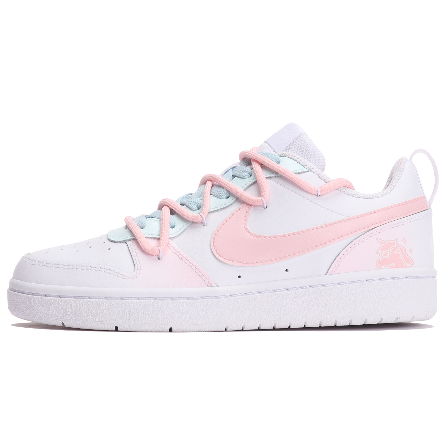 

Кроссовки Nike Court Borough Skateboard Shoes Women's Low-Top Pink/White, белый