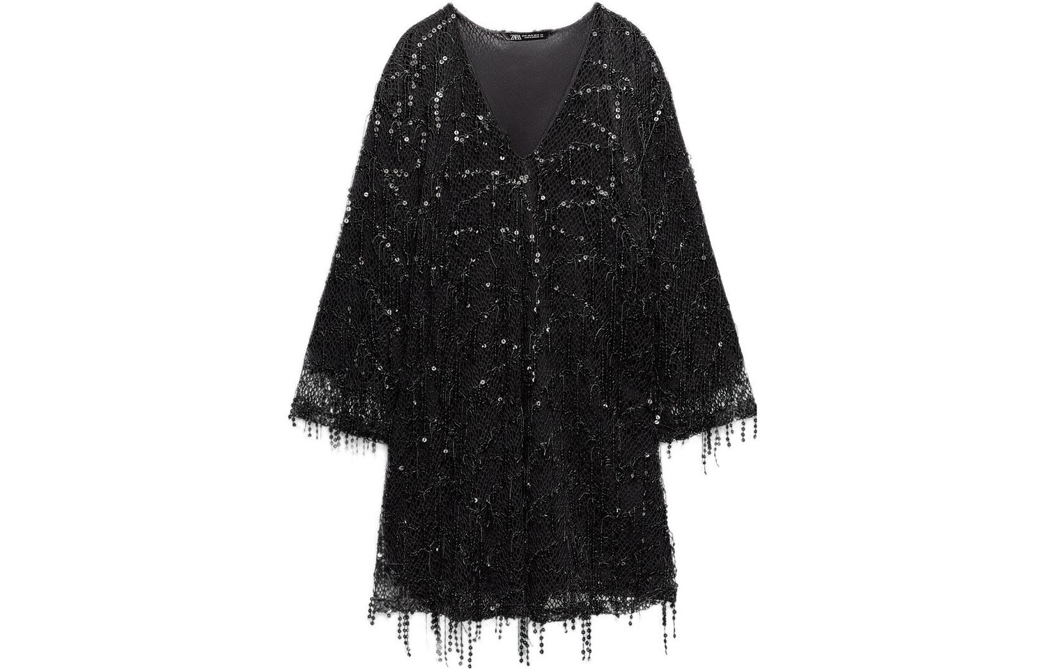 

Платье с длинными рукавами женское черное Zara
