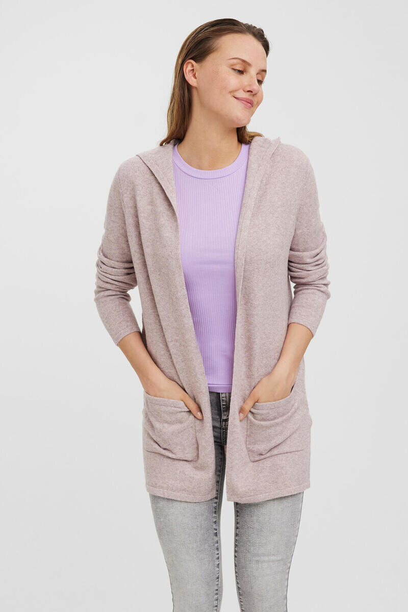 Длинный базовый женский кардиган Vero Moda, фиолетовый