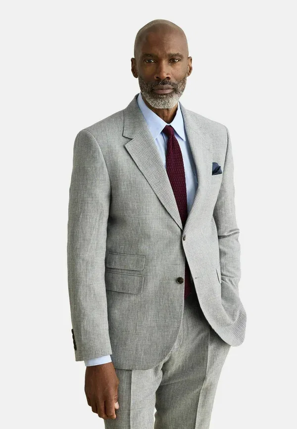Костюмный пиджак Next Regular Fit Signature Tailored Fit Moons Puppytooth, серый