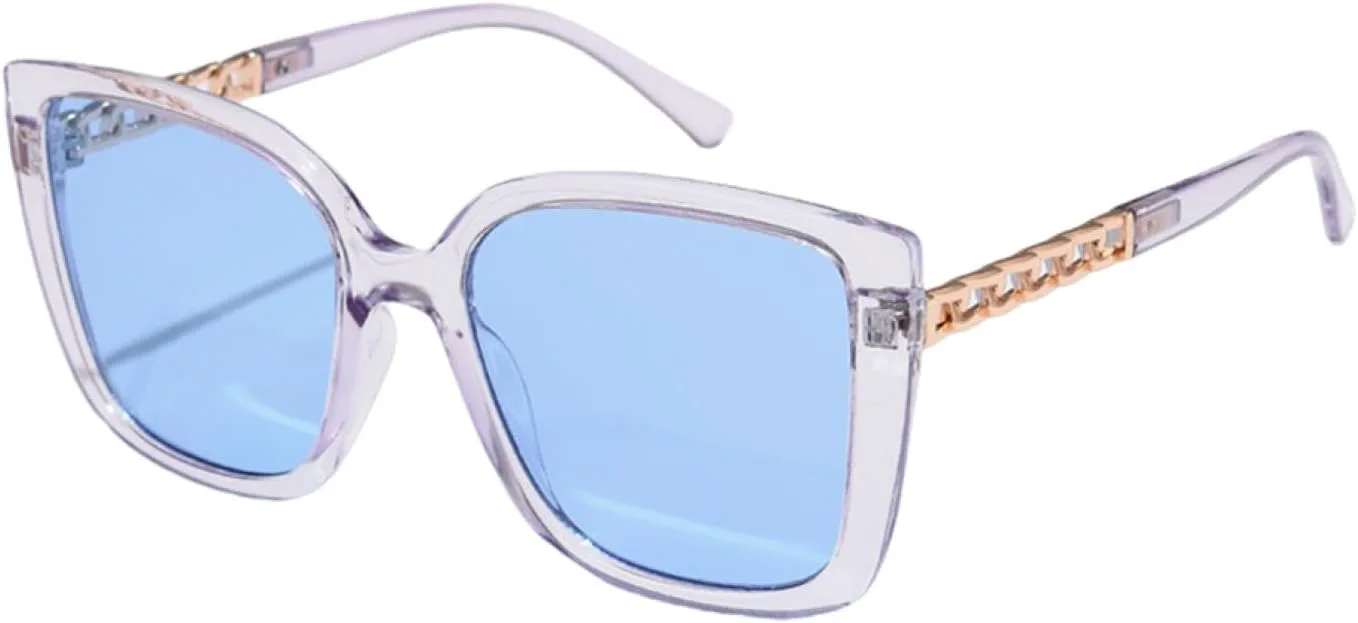 

Модные солнцезащитные очки большого размера для женщин, винтажные солнцезащитные очки в крупной оправе, роскошные очки для украшения дома и улицы TKKTLLT, Blue