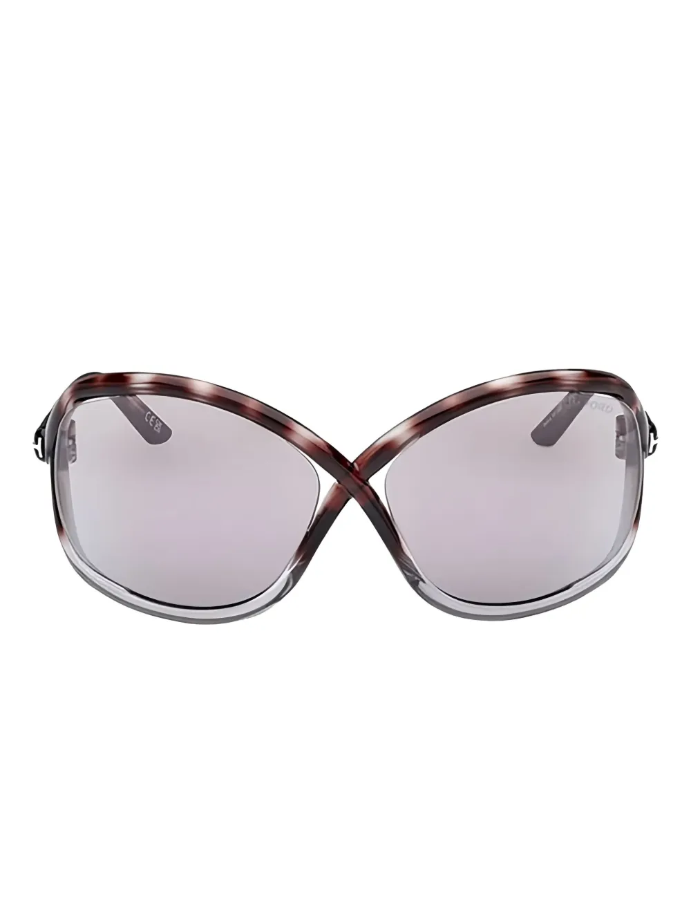 

Солнцезащитные очки в геометричной оправе TOM FORD Eyewear, коричневый