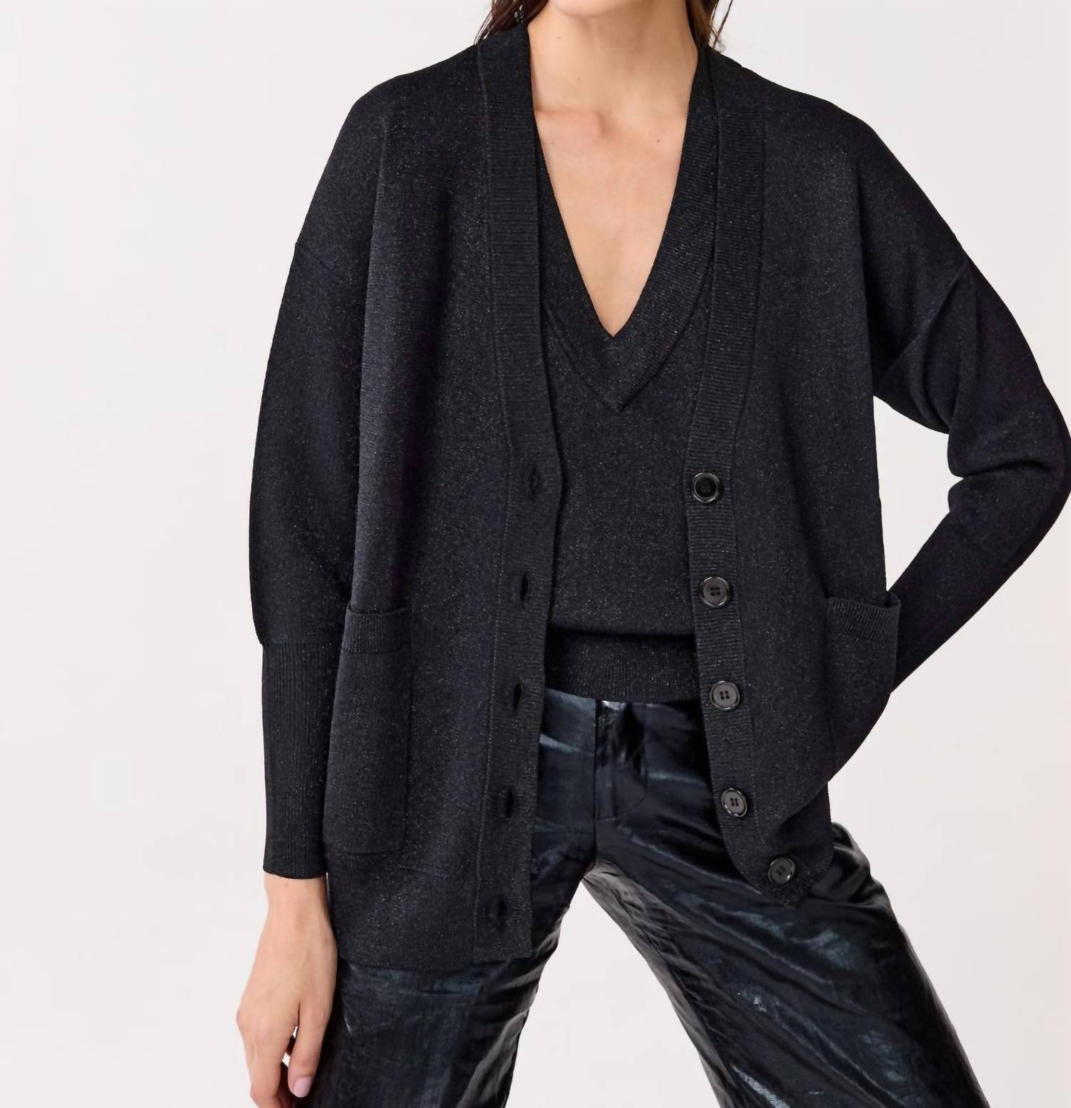 

Lanhtropy Кардиган Aspen Glitter, черный