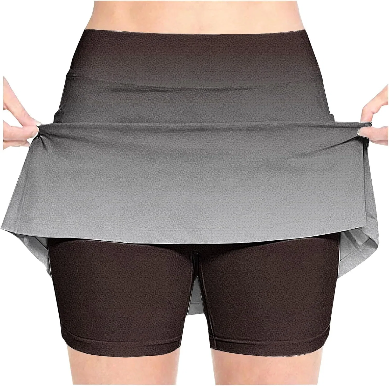 Юбка-шорты для девочек, высокая талия, Athletic Skorts, 2-grey