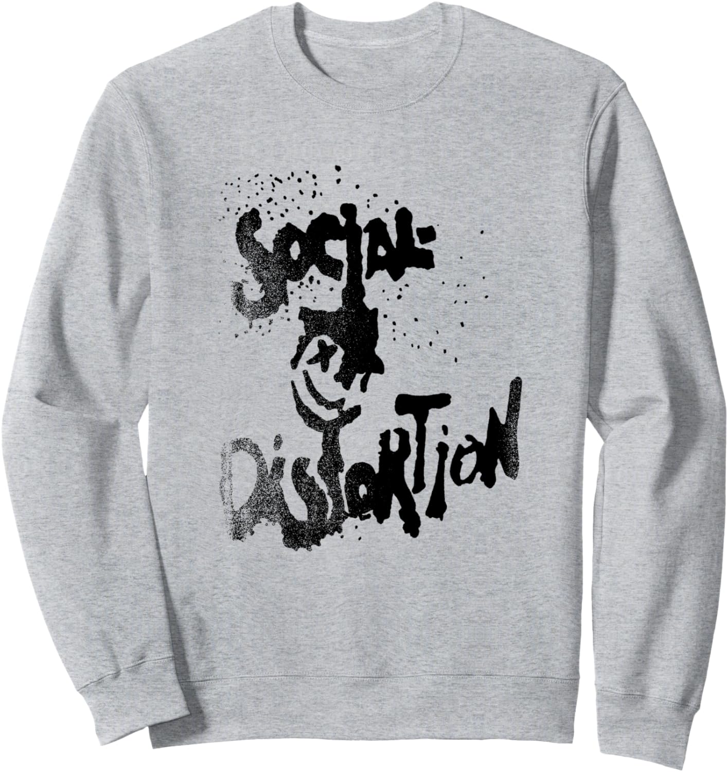 

Официальная толстовка Social Distortion с черными брызгами и смайликом, серая, Черный, Официальная толстовка Social Distortion с черными брызгами и смайликом, серая