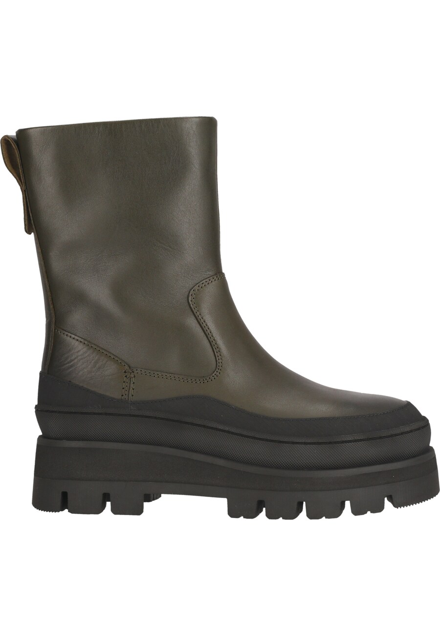 Ботинки женские CLARKS Orianna 2 Rise кожаные на платформе, зеленый — фото 4
