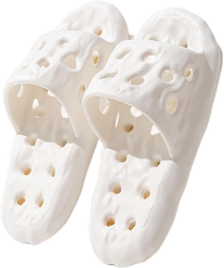 

Тапочки для ванной для пары, облачные шлепанцы для женщин и мужчин, тапочки-подушки для ванной, летние сандалии с вырезами, быстро сохнущие, мягкие и удобные с толстой подошвой Hmblaw, белый