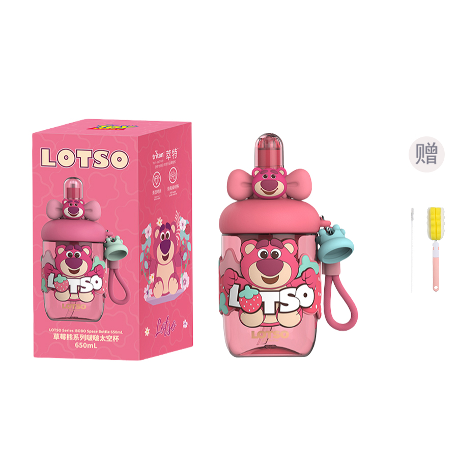 

Lotso Collection, Bubble Ice King Cup, пластиковый стакан для воды Disney, Lotso 650Ml (Cup Cleaning Brush+Straw Brush)