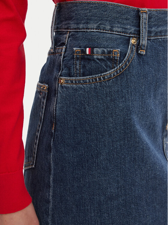 Юбка из денима прямого кроя WW0WW45666 Tommy Hilfiger, синий — фото 4